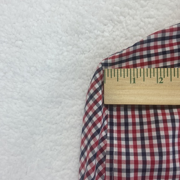 H & M Long Sleeve Business Casual Shirt Size Medium Red/Black Plaid - Picture 5 of 14